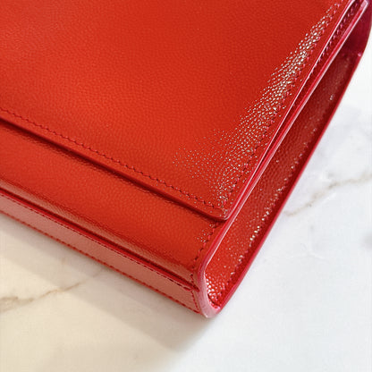 YSL Red Monogram Classic Cassandre Clutch