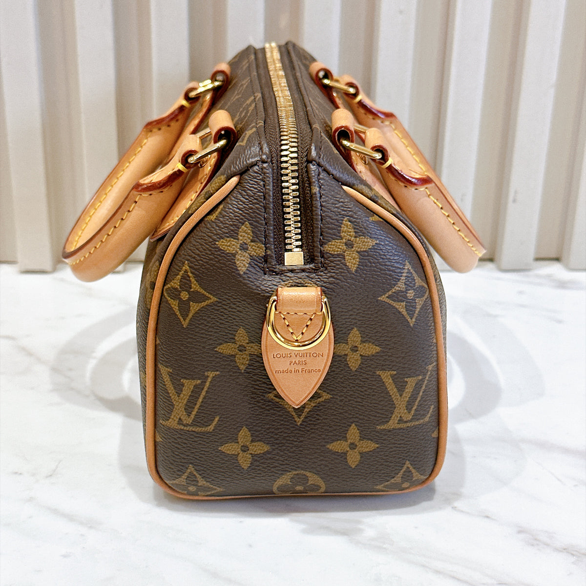 LV Monogram Speedy 20 in Beige Strap