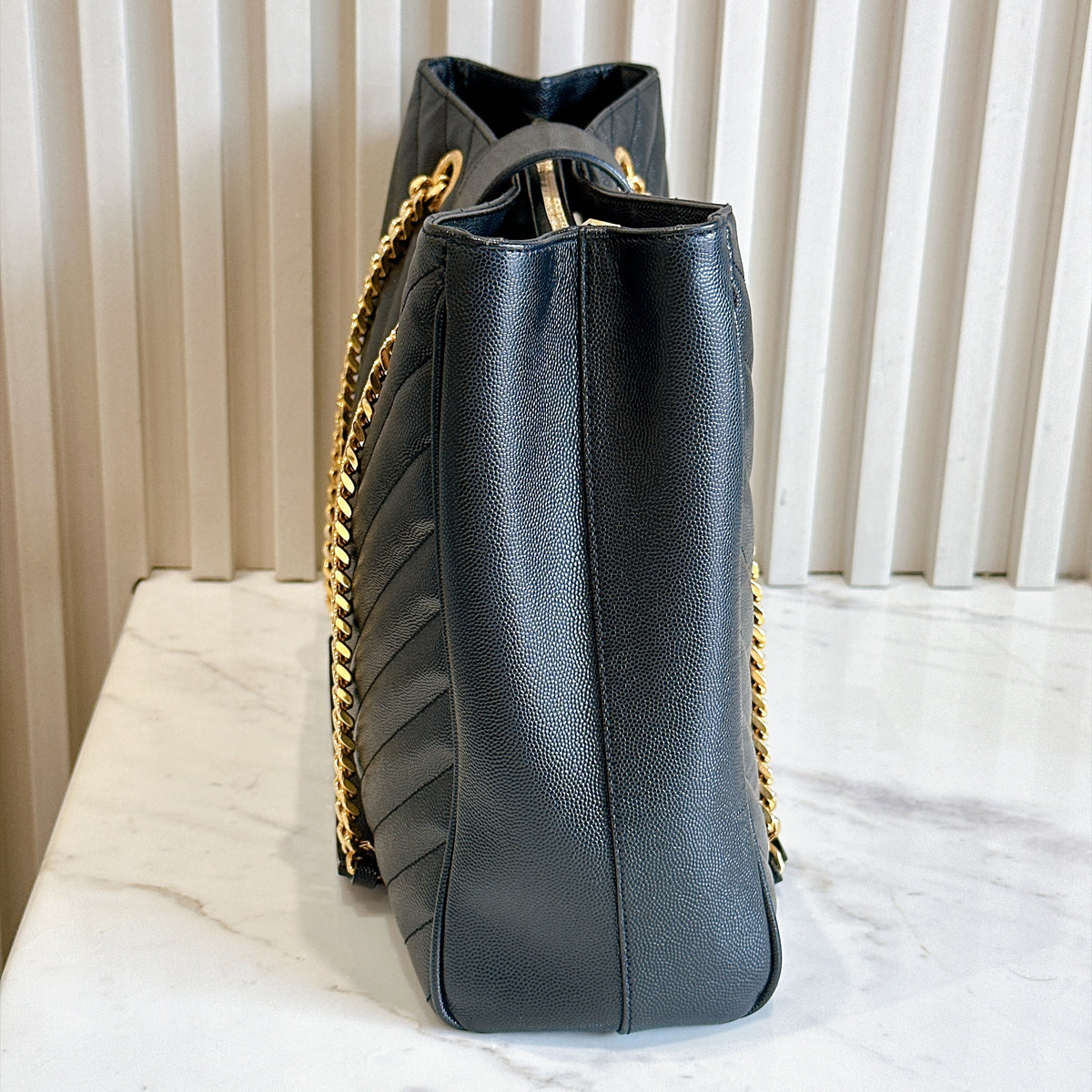 YSL Cassandre Tote in Black GHW