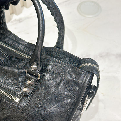 Balenciaga Le City Small In Black Arena Lambskin