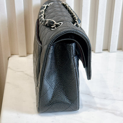 Chanel Classic Flap Small in Black Caviar SHW