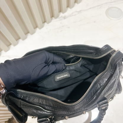 Balenciaga Le City Small In Black Arena Lambskin