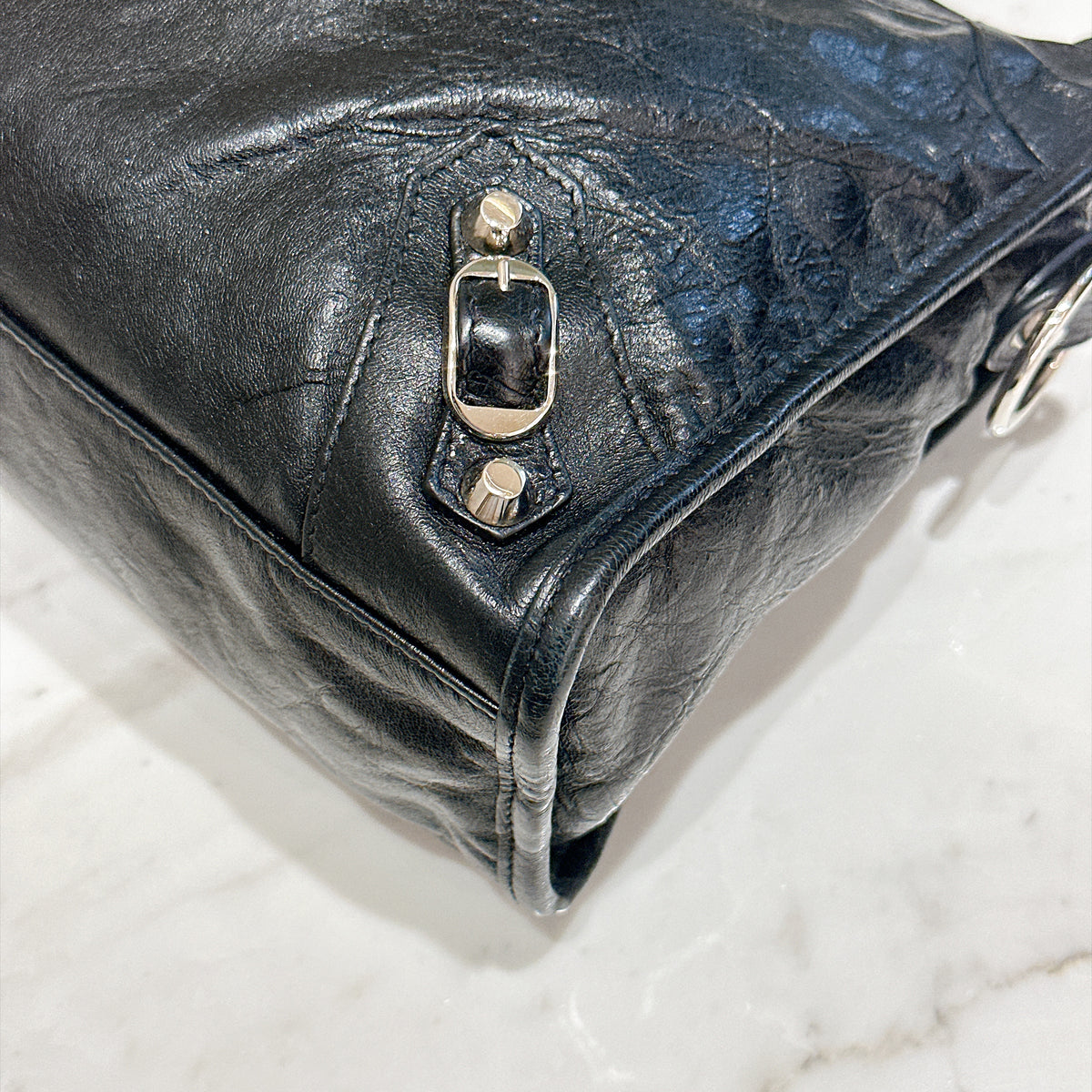 Balenciaga Le City Small In Black Arena Lambskin