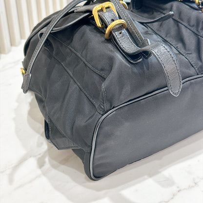 Prada Black Nylon and Leather Backpack