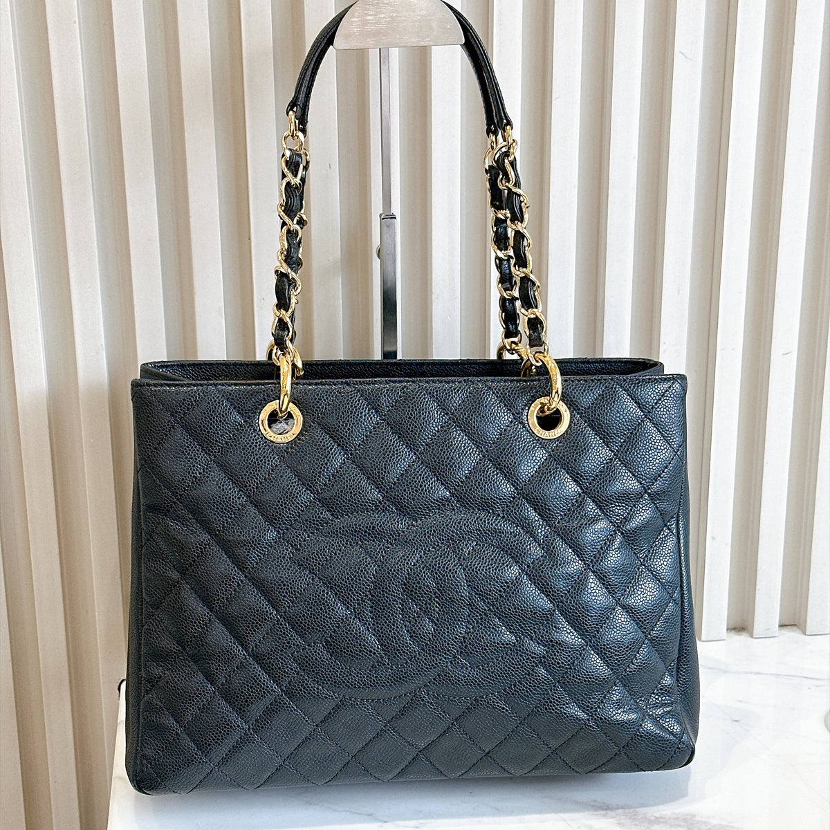 Chanel GST in Black Caviar GHW