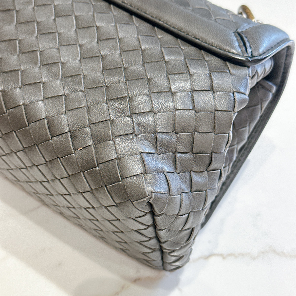Bottega Veneta Intrecciato Olimpia Knot Shoulder Bag