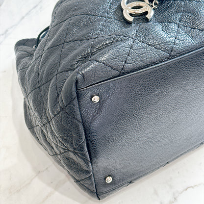 Chanel Glazed Calfskin On The Road Drawstring Bucket Bag