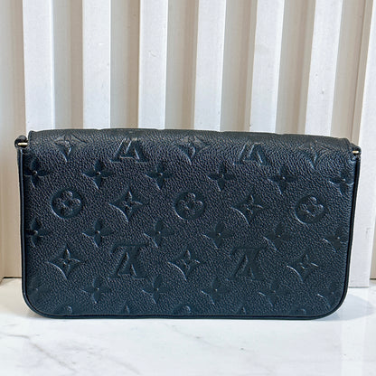 LV Felicie Pochette in Black Empreinte Leather