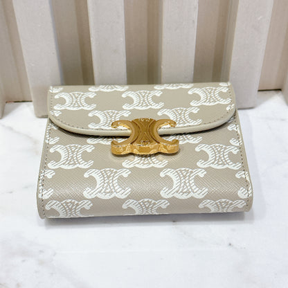 Celine Small Flap Wallet in Grege