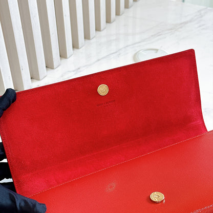 YSL Red Monogram Classic Cassandre Clutch