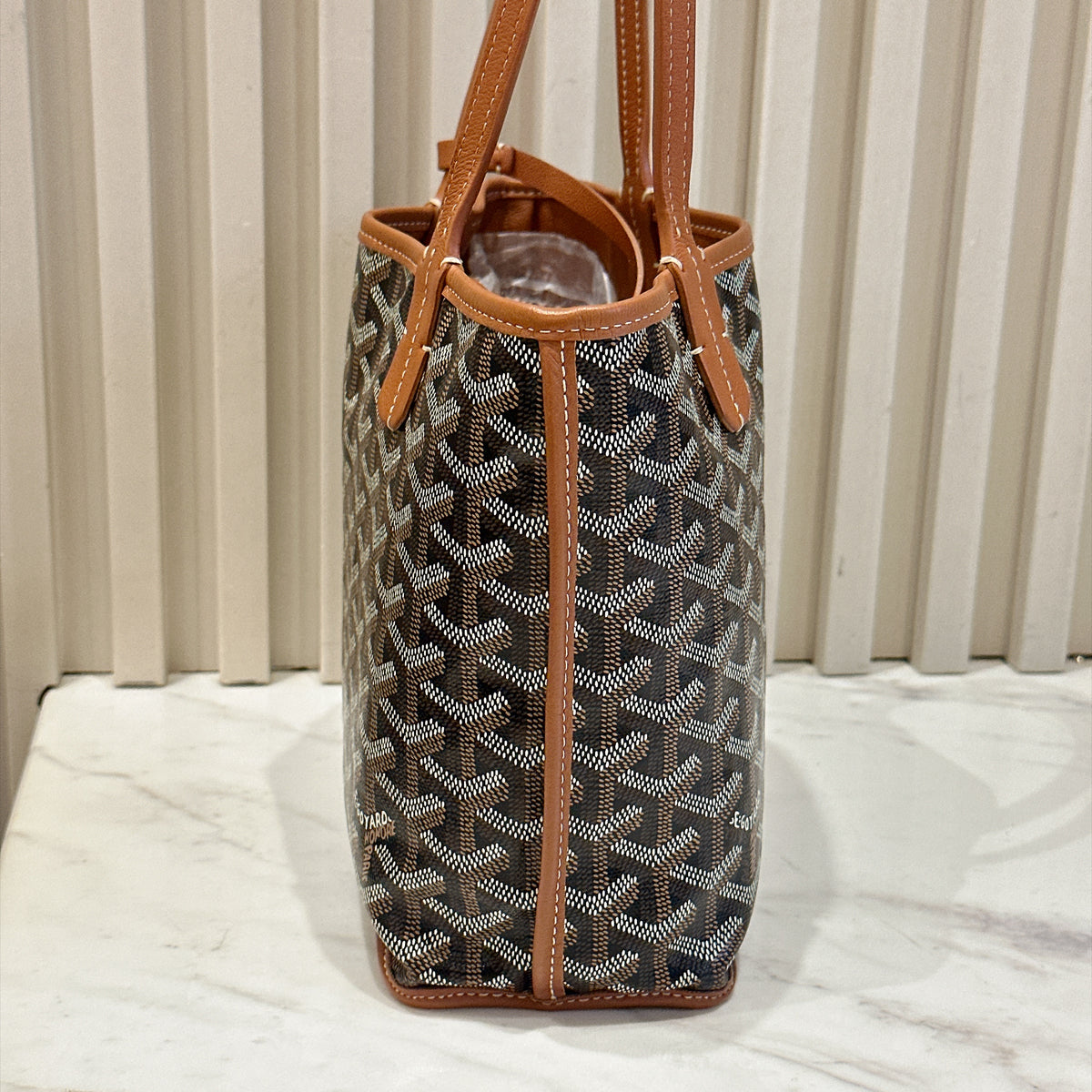 Goyard Mini Anjou in Black and Tan