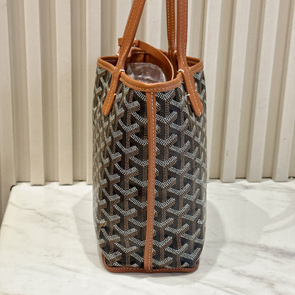 Goyard Mini Anjou in Black and Tan