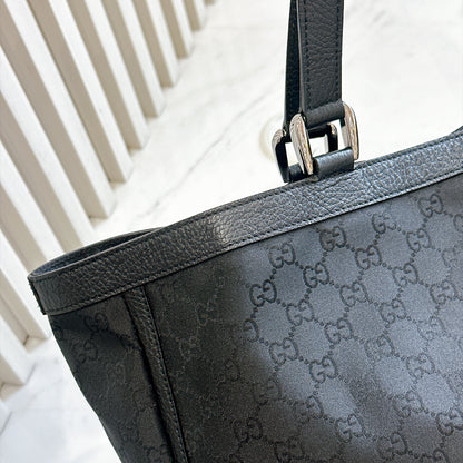 Gucci Black GG Canvas Abbey D-Ring Tote Bag