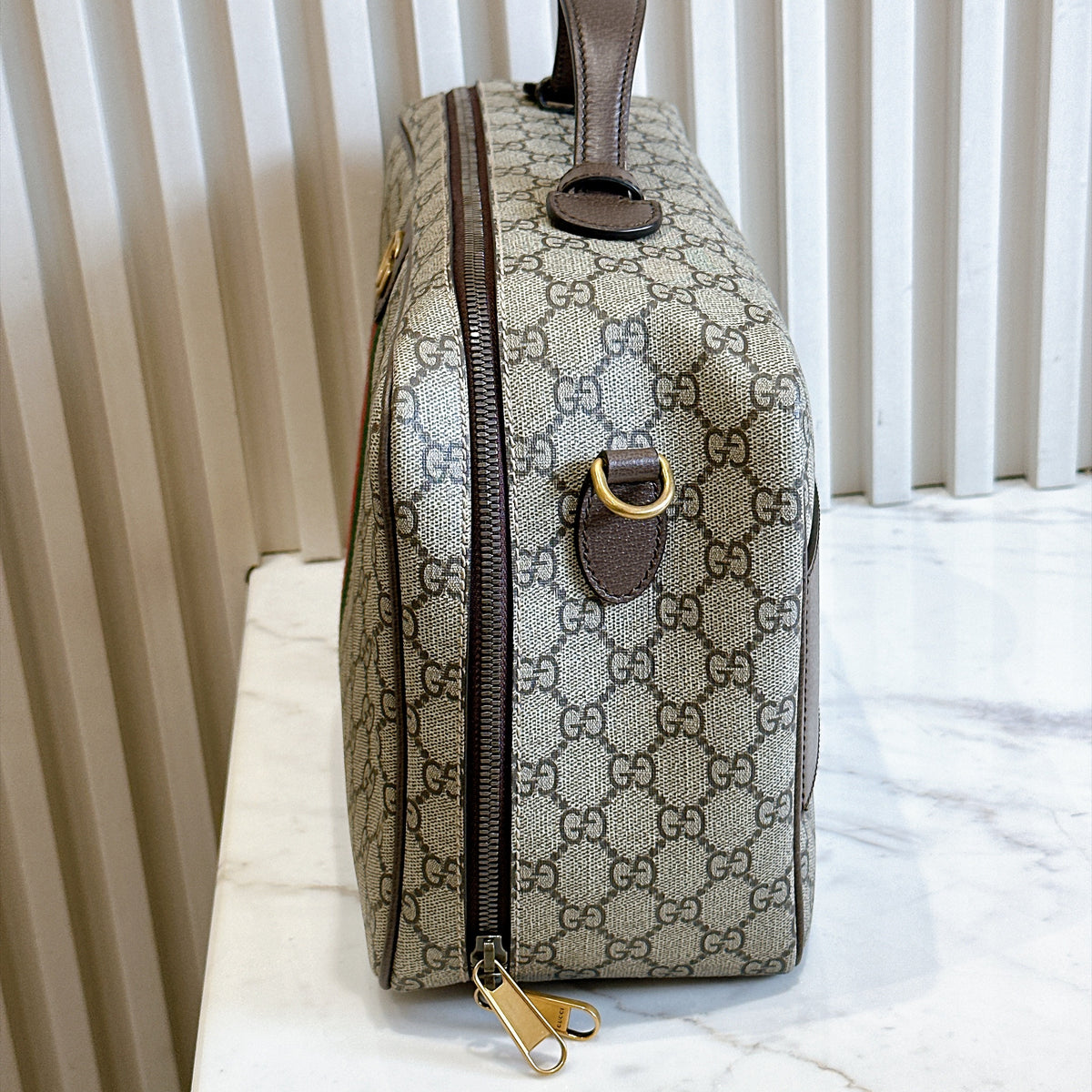 Gucci Web Savoy Shoes Case in GG Supreme
