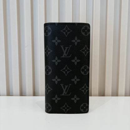 LV Brazza Wallet in Monogram Eclipse