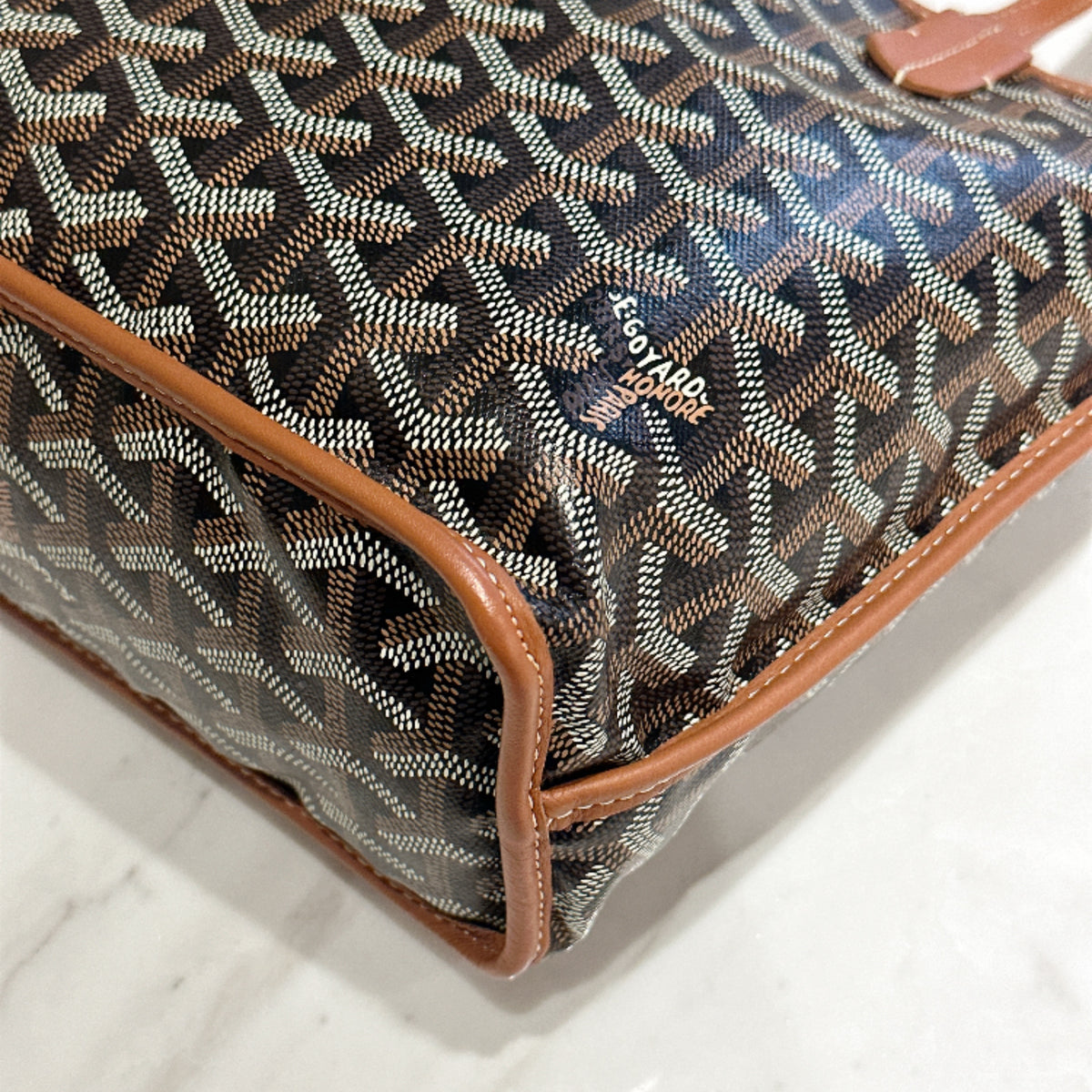 Goyard Mini Anjou in Black and Tan