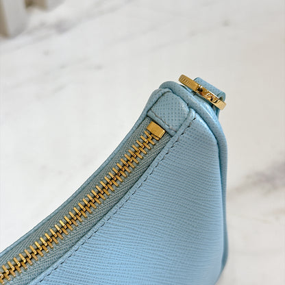 Prada 3 in 1 Hobo Bag in Blue Saffiano
