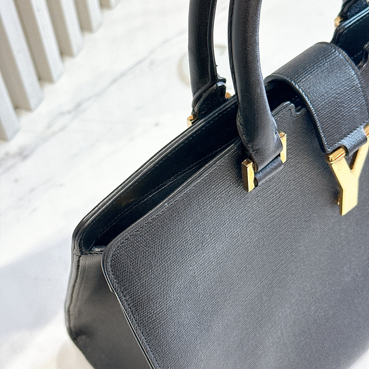 YSL Cabas Chyc Satchel Black
