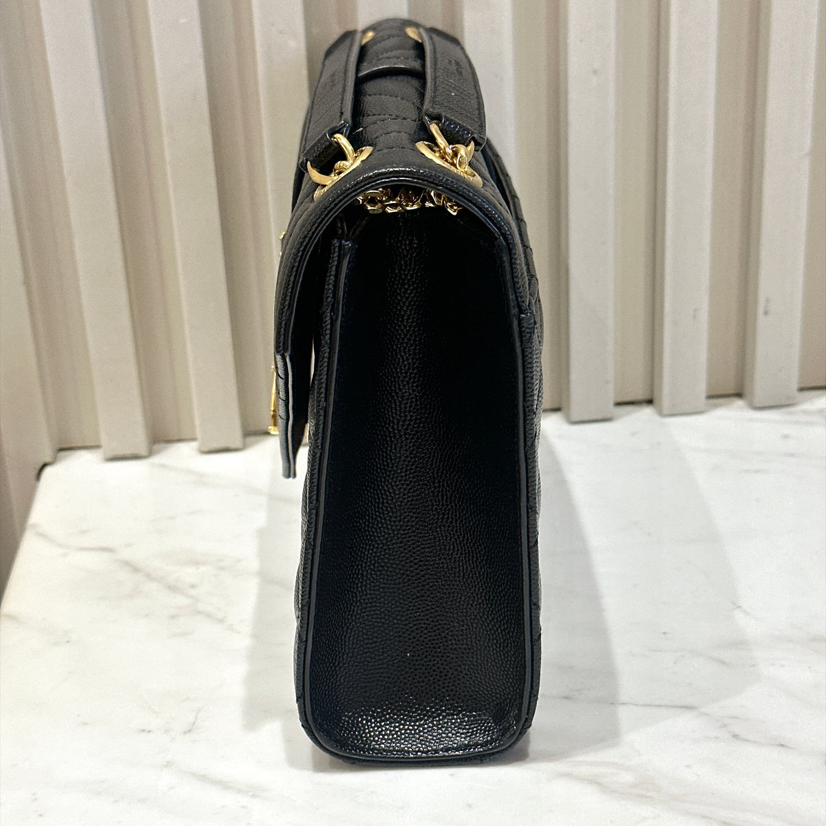 YSL Envelope Medium in Black GHW