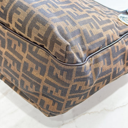 Fendi Zucca Print Canvas and Leather Tote / Chef Bag