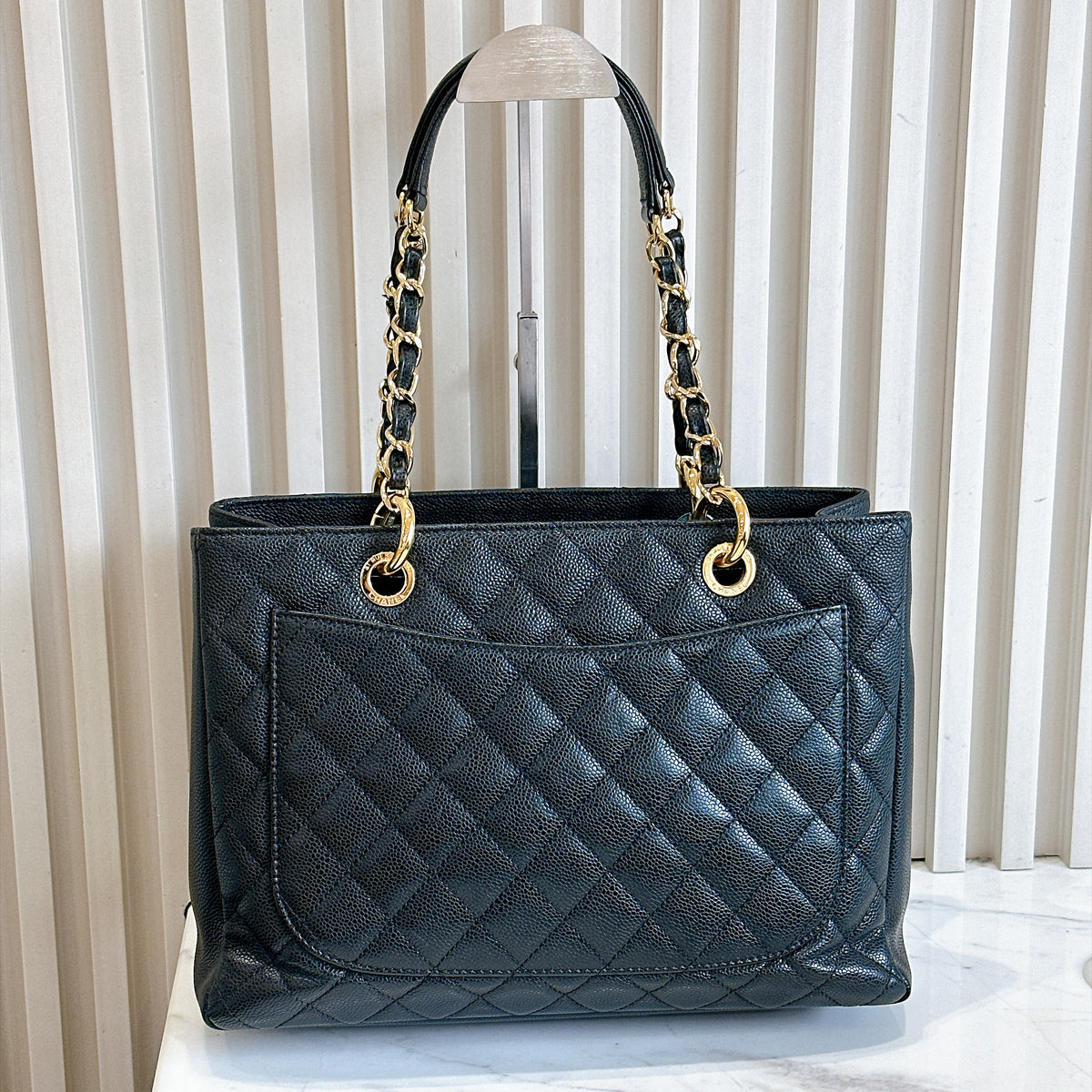 Chanel GST in Black Caviar GHW
