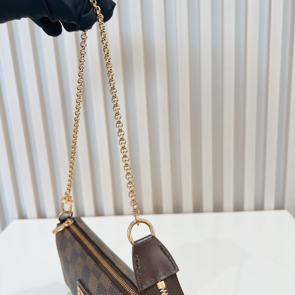 LV Damier Ebene Eva Clutch
