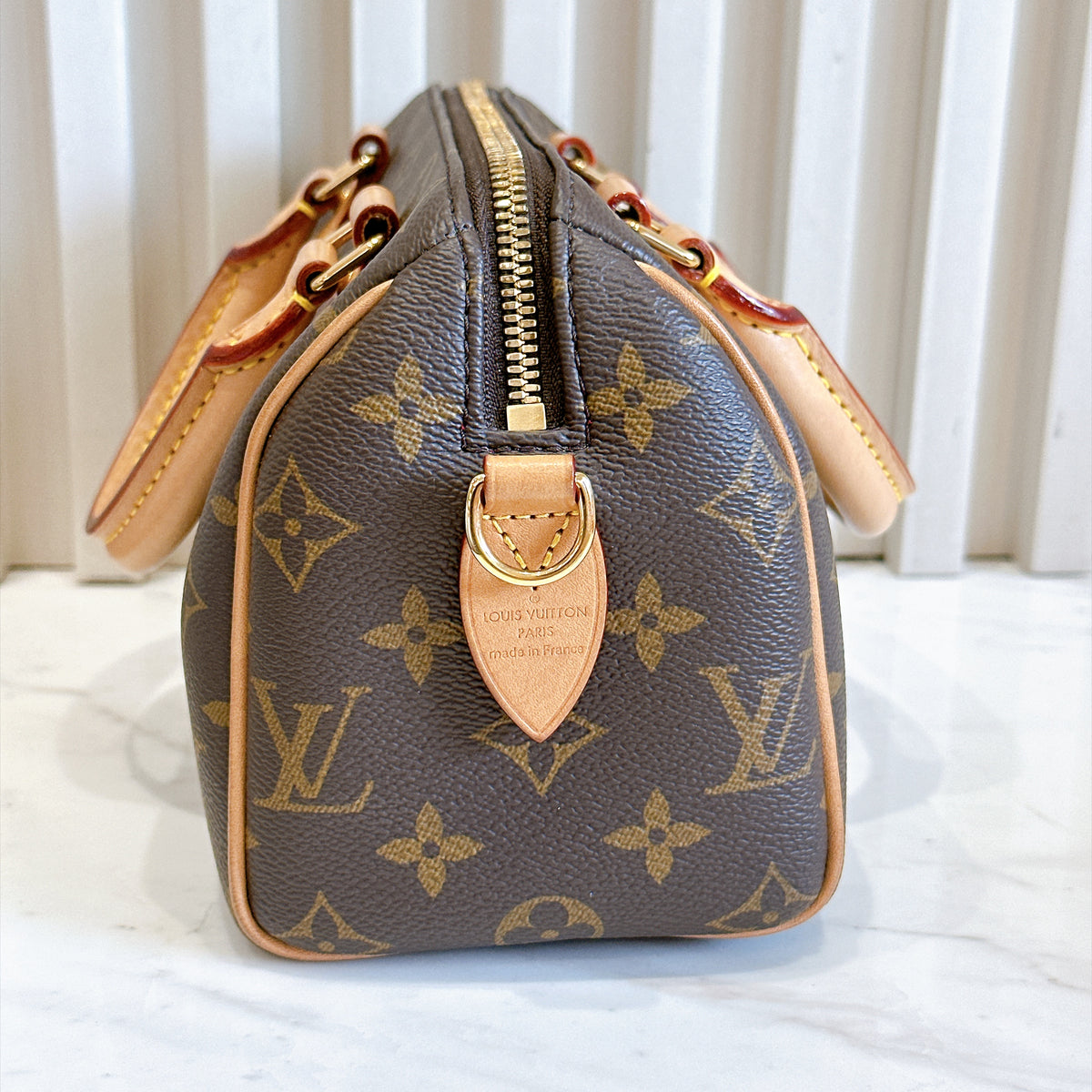 LV Monogram Speedy 20 in Beige Strap