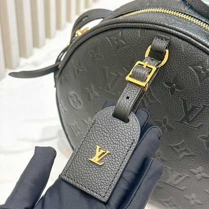 LV Boite Chapeau Souple MM in Black Empreinte