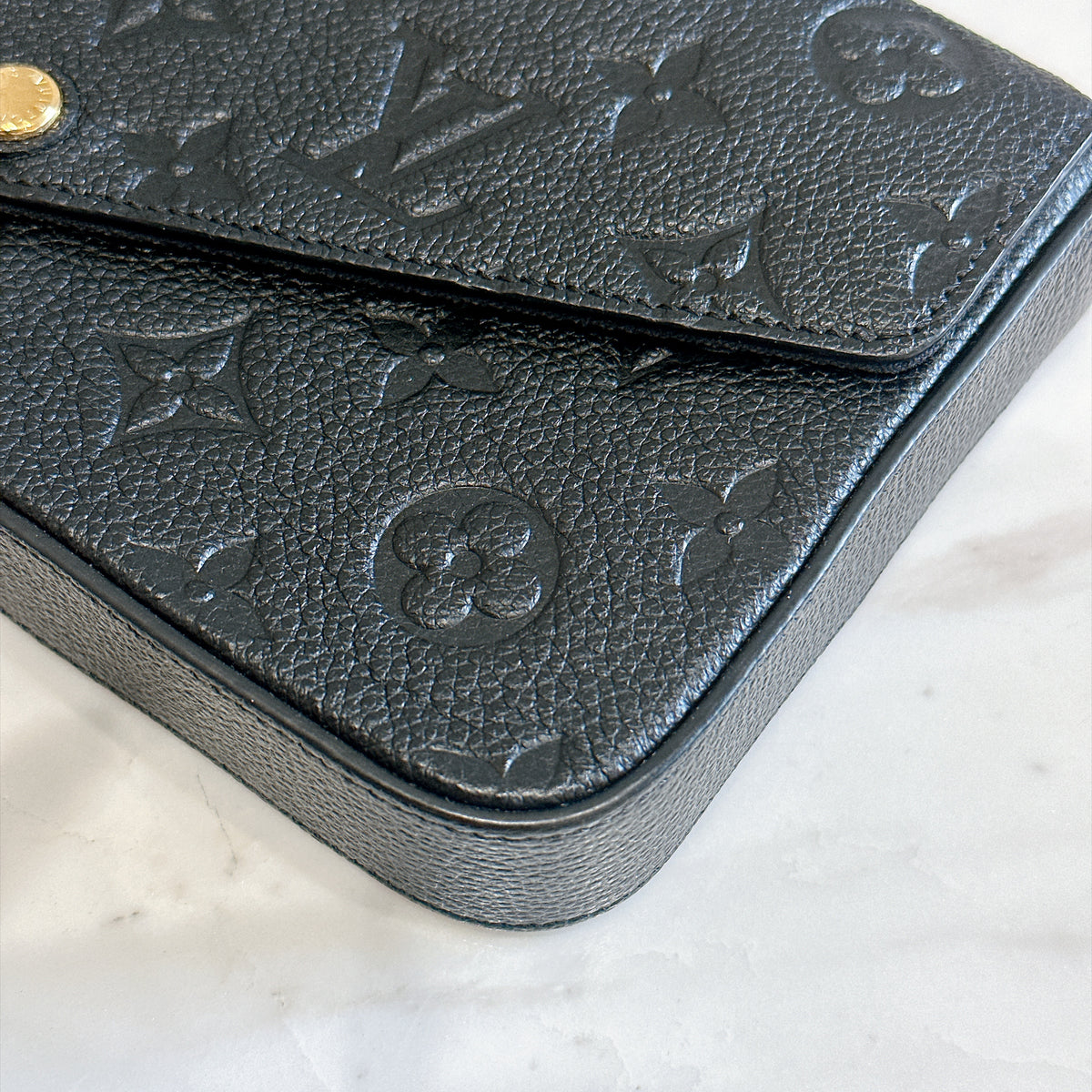 LV Felicie Pochette in Black Empreinte Leather