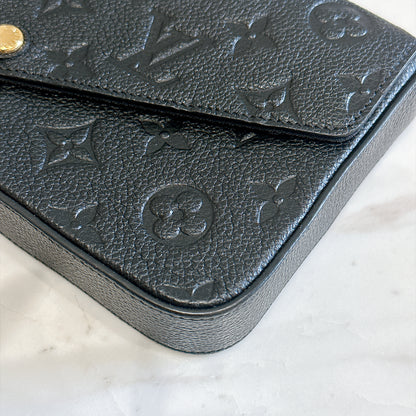 LV Felicie Pochette in Black Empreinte Leather