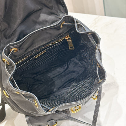 Prada Black Nylon and Leather Backpack