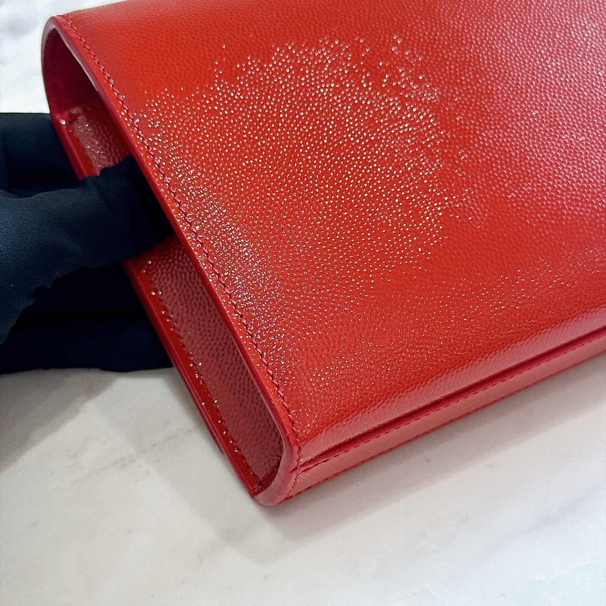 YSL Red Monogram Classic Cassandre Clutch