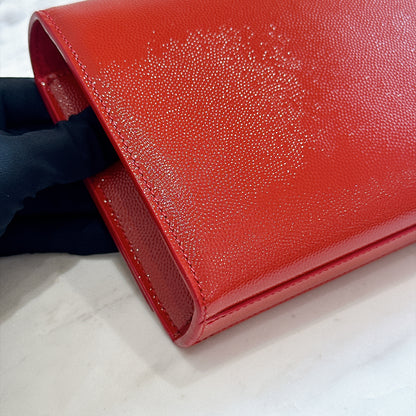 YSL Red Monogram Classic Cassandre Clutch