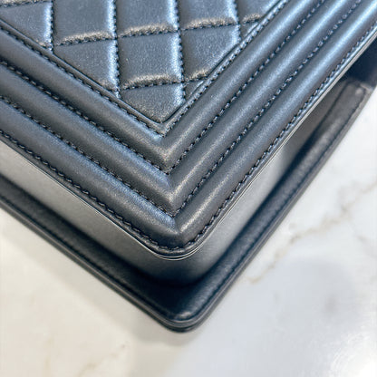 Chanel Boy Old Medium in Black Lambskin