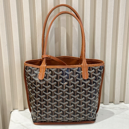 Goyard Mini Anjou in Black and Tan