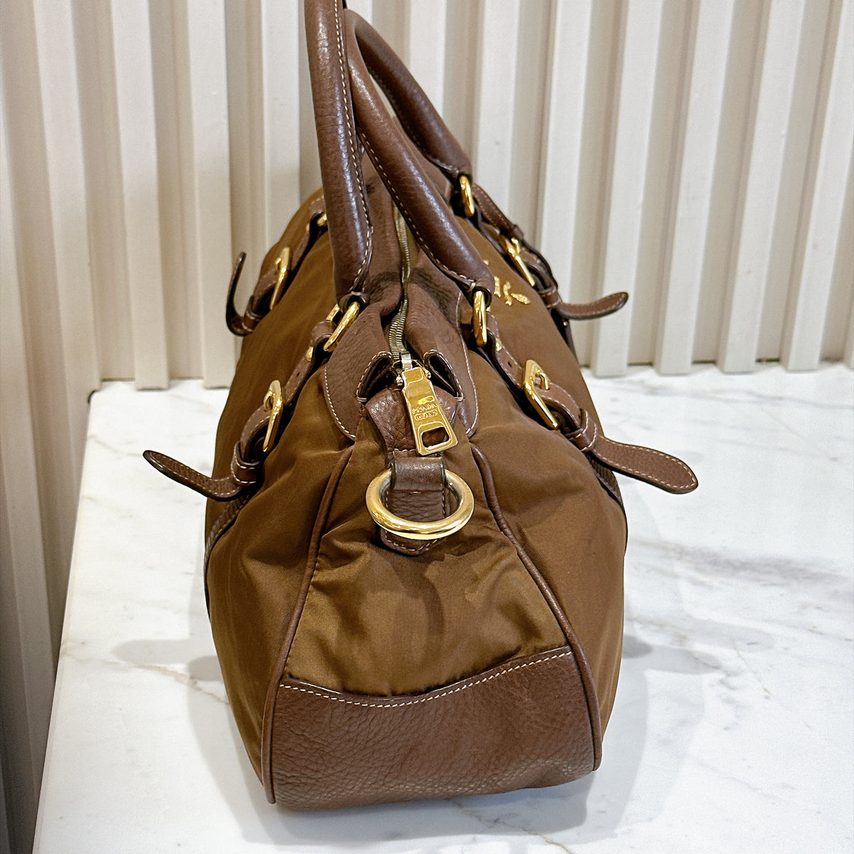 Prada BN2032 Tessuto Nylon & Soft Calf Leather Trim