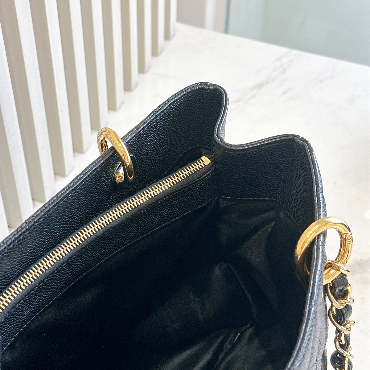 Chanel GST in Black Caviar GHW