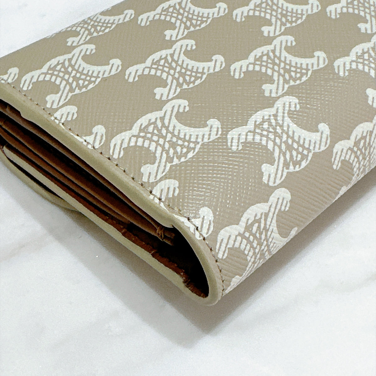 Celine Small Flap Wallet in Grege