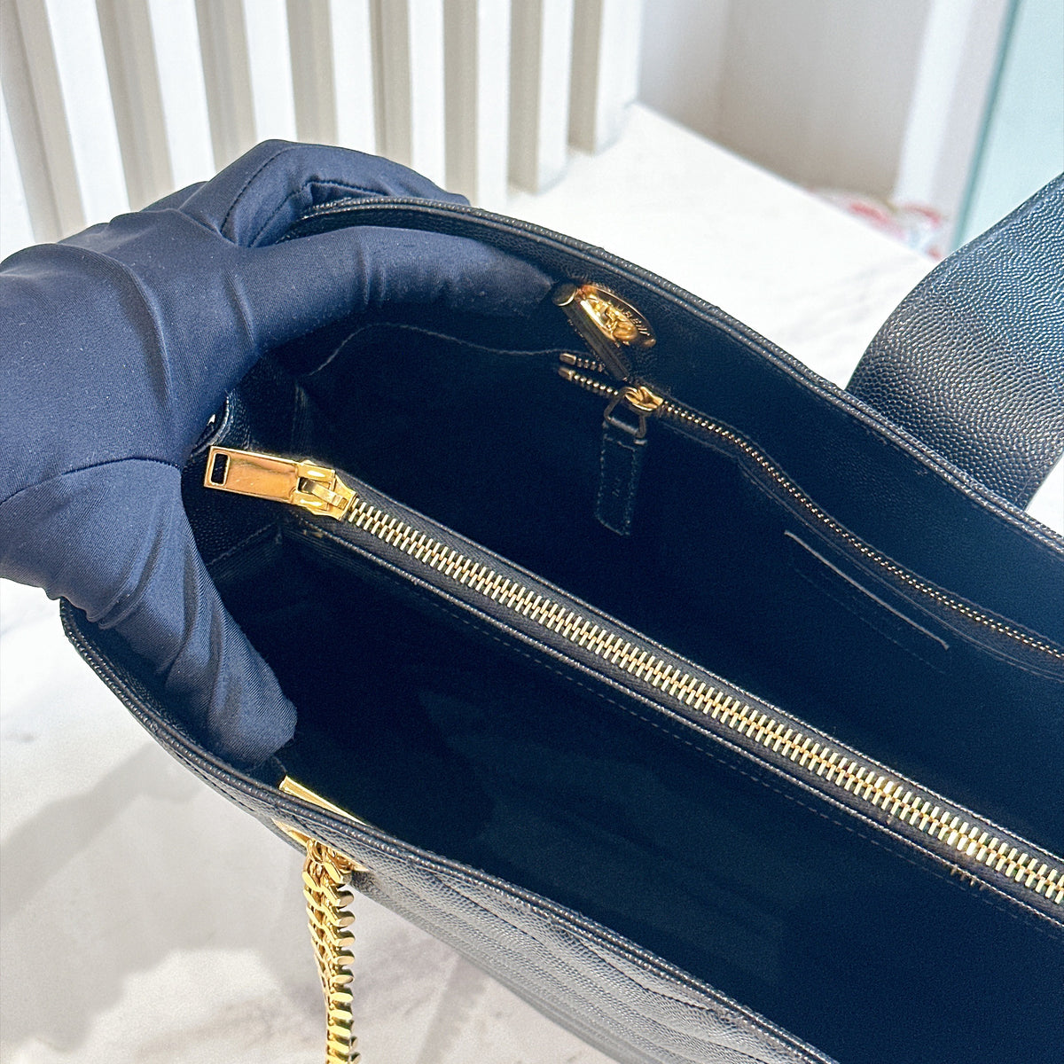 YSL Cassandre Tote in Black GHW