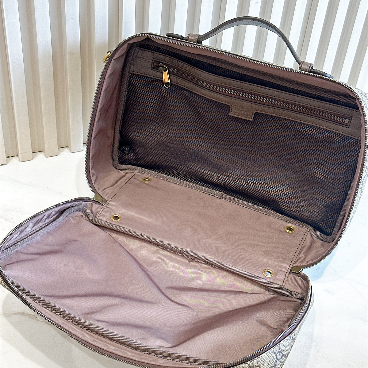 Gucci Web Savoy Shoes Case in GG Supreme