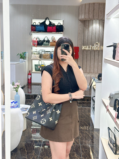LV Neo Noe MM Bicolour In Black / Creme