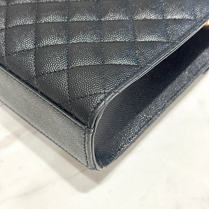 YSL Envelope Medium in Black GHW