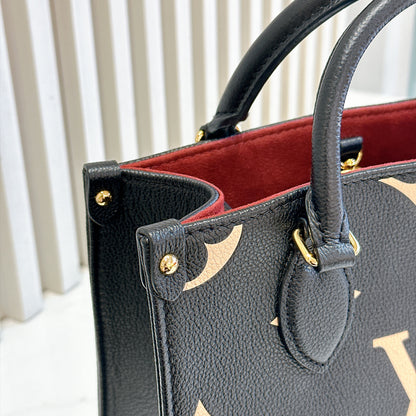 LV On The Go PM in Black/Creme