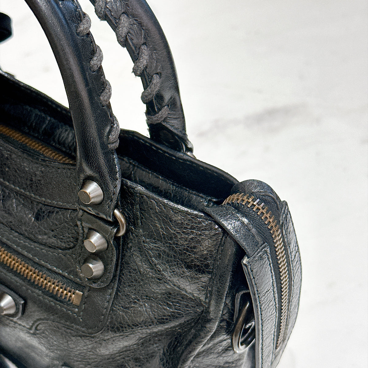 Balenciaga Le City Mini In Black Arena Lambskin