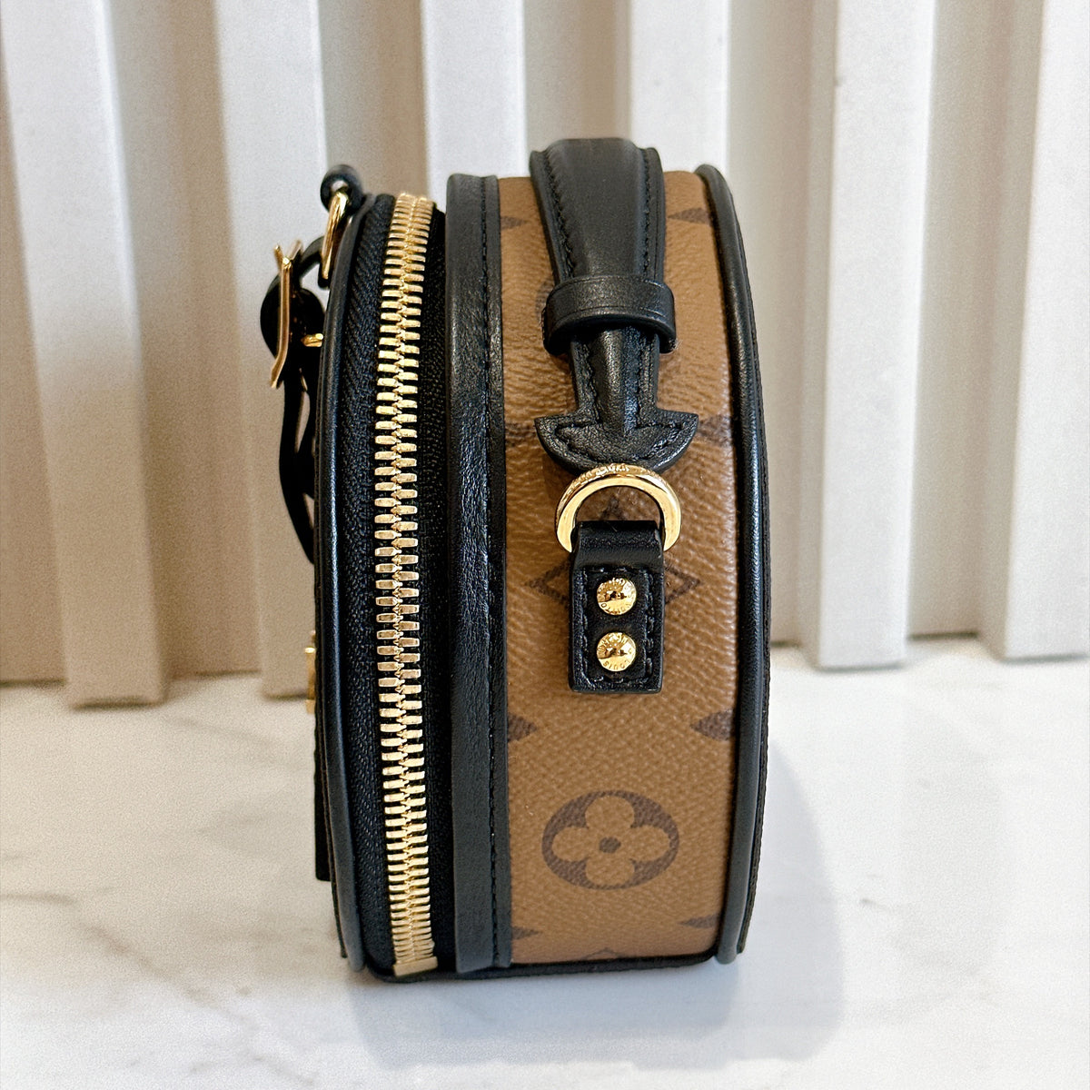 LV Mini Boite Chapeau in Reverse Monogram