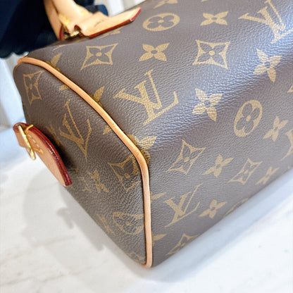 LV Monogram Speedy 20 in Beige Strap
