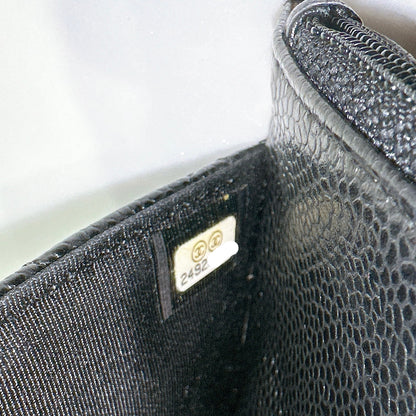 Chanel Wallet On Chain in Black Caviar SHW