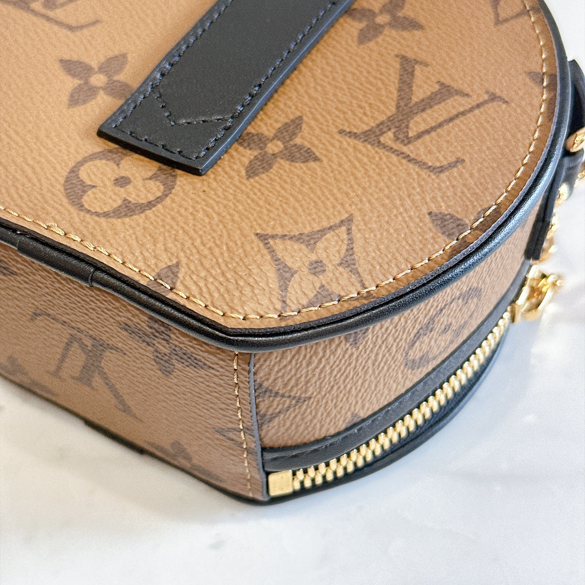 LV Mini Boite Chapeau in Reverse Monogram
