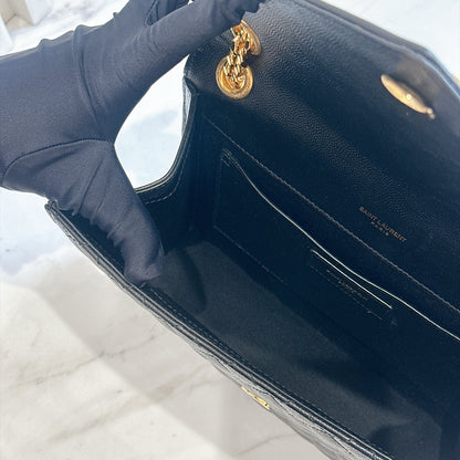 YSL Envelope Medium In Black GHW