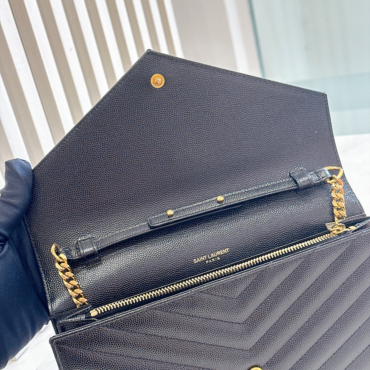 YSL Wallet On Chain Black in GHW